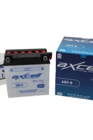Accu axcell ab9-b/yb9-b fly 4t, liberty 4t, lx 4t, lxv, runner, runner 125cc, runner 180cc Gratis Retour