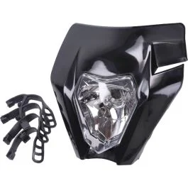 Aanbieding Koplampspoiler + verlichting type KTM enduro/sm o.a. zwart aprilia, beta, rieju, senda
